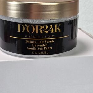 D'OR24K Prestige Lavender Salt Scrub with Gold Lid